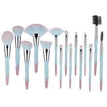 Soft Dense Wood Handle Makeup Brushes Set